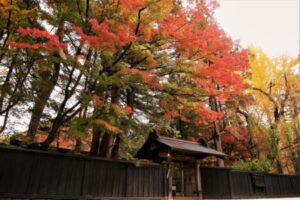 角館武家屋敷の紅葉の画像